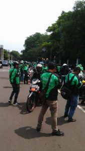 Driver Gojek, di Senayan